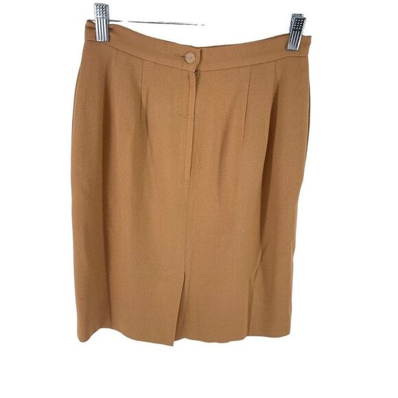 Vintage First Issue wool skirt pockets gold tan EUC small retro - Picture 3 of 11